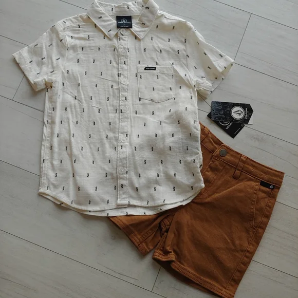Volcom Matching Sets Volcom New Toddler Linen Button Up Shirt